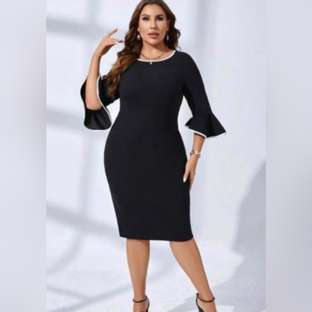 Clasi Plus Contrast Binding Flounce Sleeve
Bodycon it Dress
